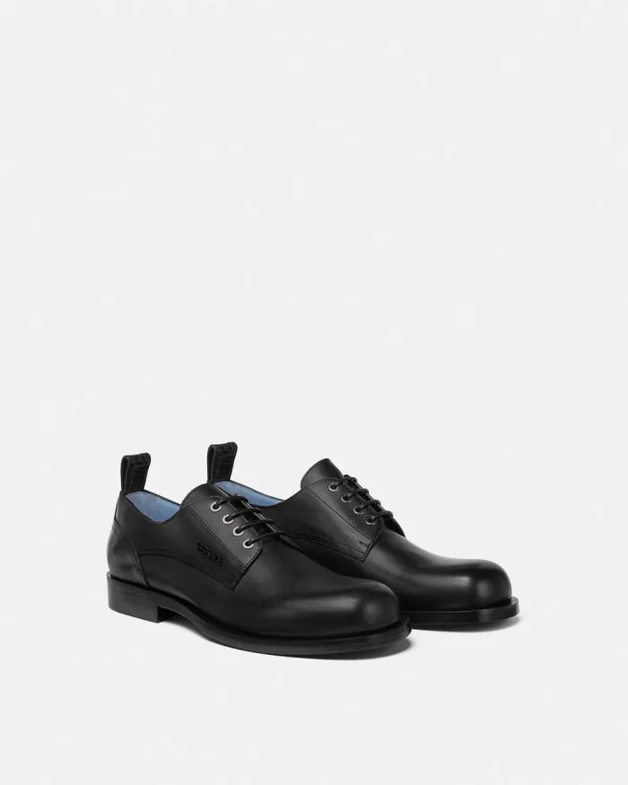 Metropoli Derby Shoes Black Men Versace Derby Shoes