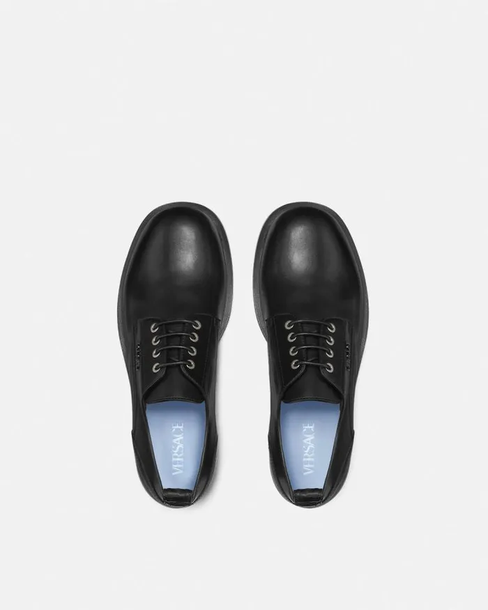 Metropoli Derby Shoes Black Men Versace Derby Shoes