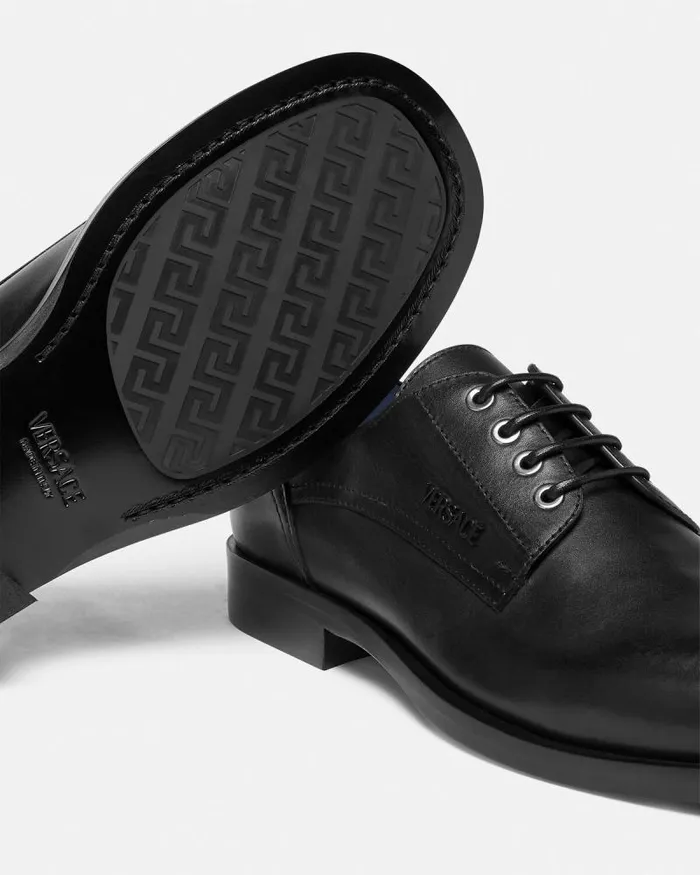 Metropoli Derby Shoes Black Men Versace Derby Shoes