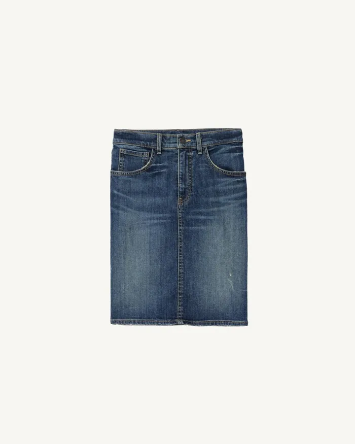 MICAH DENIM SKIRT Classic Wash Women Nili Lotan Dresses and Skirts