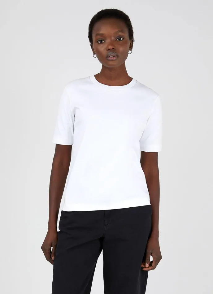Mid Sleeve Tshirt White Women SUNSPEL Tshirts and Tops