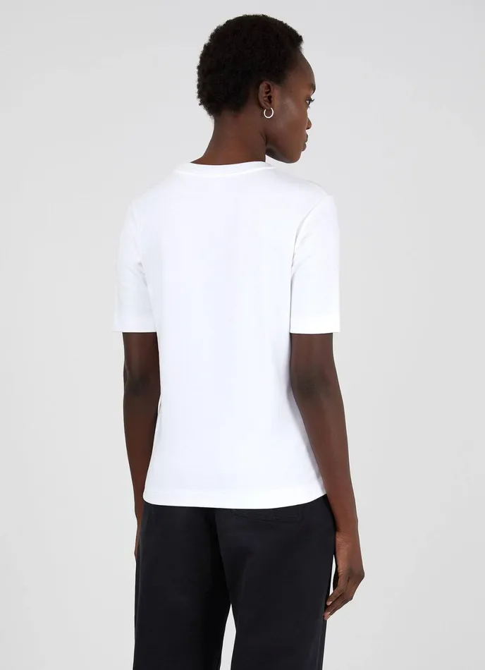 Mid Sleeve Tshirt White Women SUNSPEL Tshirts and Tops