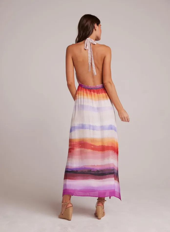 Midi Dresses Women Bella Dahl Smocked Waist Halter Midi Dress 8211 Canyon Stripe Print Midi Dresses Women Bella Dahl Smocked Waist Halter Midi Dress 8211 Canyon Stripe Print