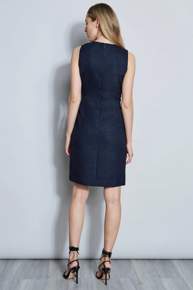 Midi Dresses Women Elie Tahari Sleeveless Keyhole Dress STARGAZER