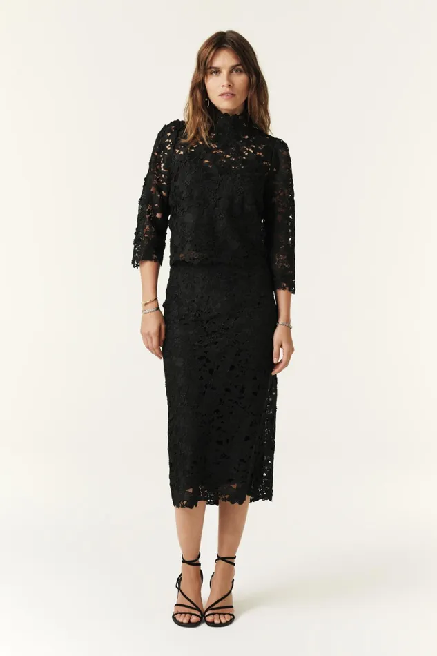 MidiLength Skirt Payton Black Women Baandsh Skirts and Shorts