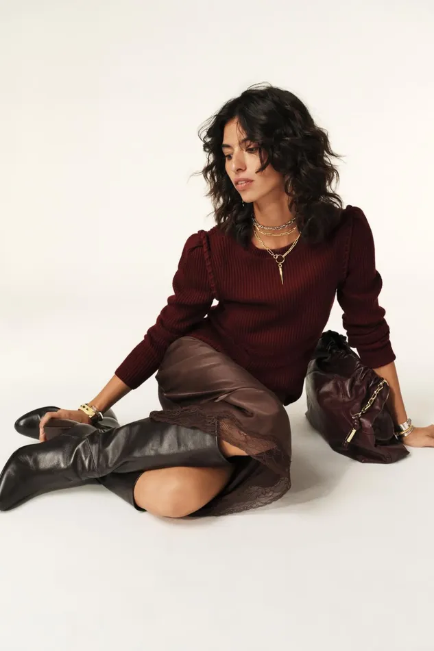 Midi Skirt Cyla Black Women Baandsh Skirts and Shorts