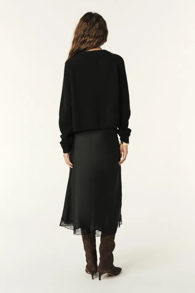 Midi Skirt Cyla Black Women Baandsh Skirts and Shorts