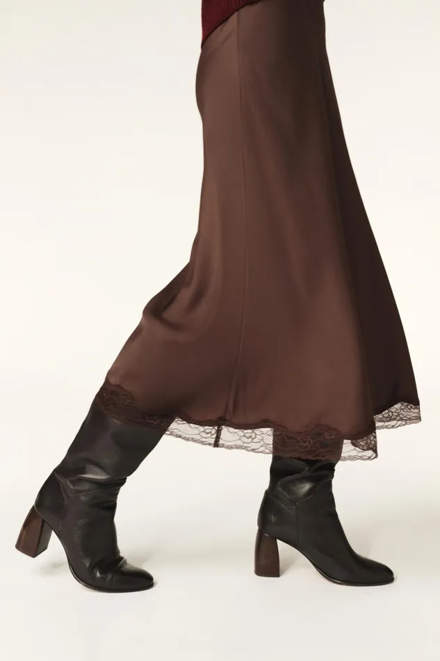 Midi Skirt Cyla Black Women Baandsh Skirts and Shorts
