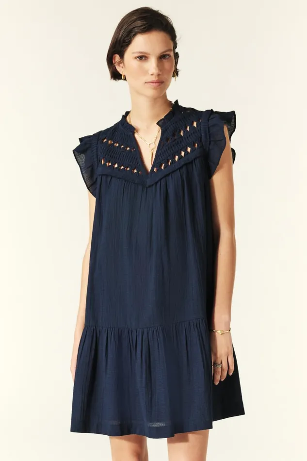 Mini Dress Bluma Blue Women Baandsh Dresses