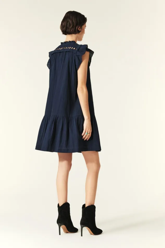 Mini Dress Bluma Blue Women Baandsh Dresses