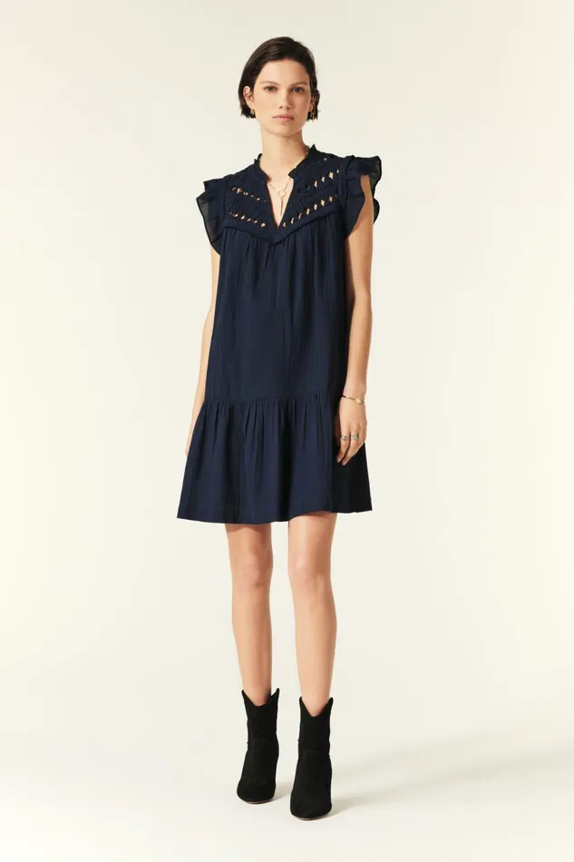 Mini Dress Bluma Blue Women Baandsh Dresses