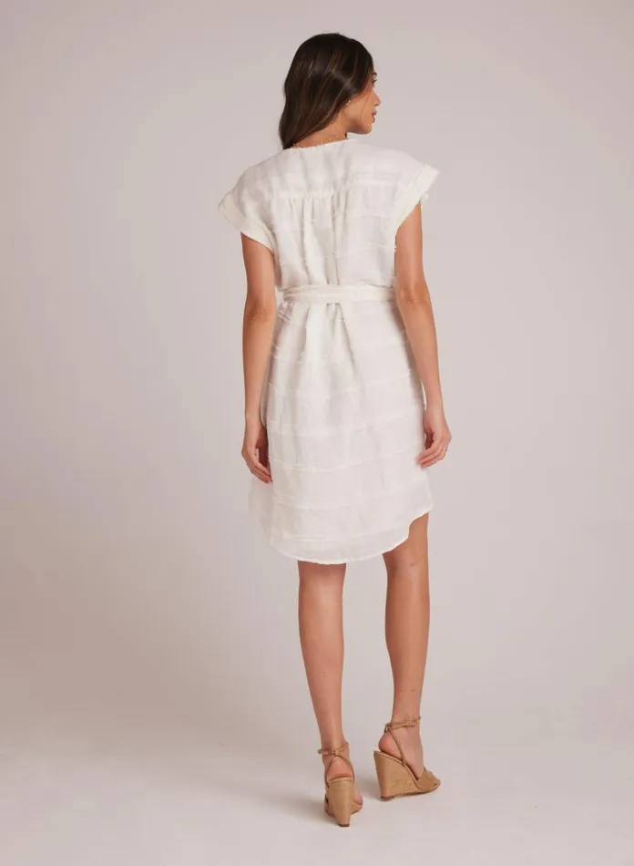 Mini Dresses Women Bella Dahl Belted Cap Sleeve Dress 8211 White Mini Dresses Women Bella Dahl Belted Cap Sleeve Dress 8211 White