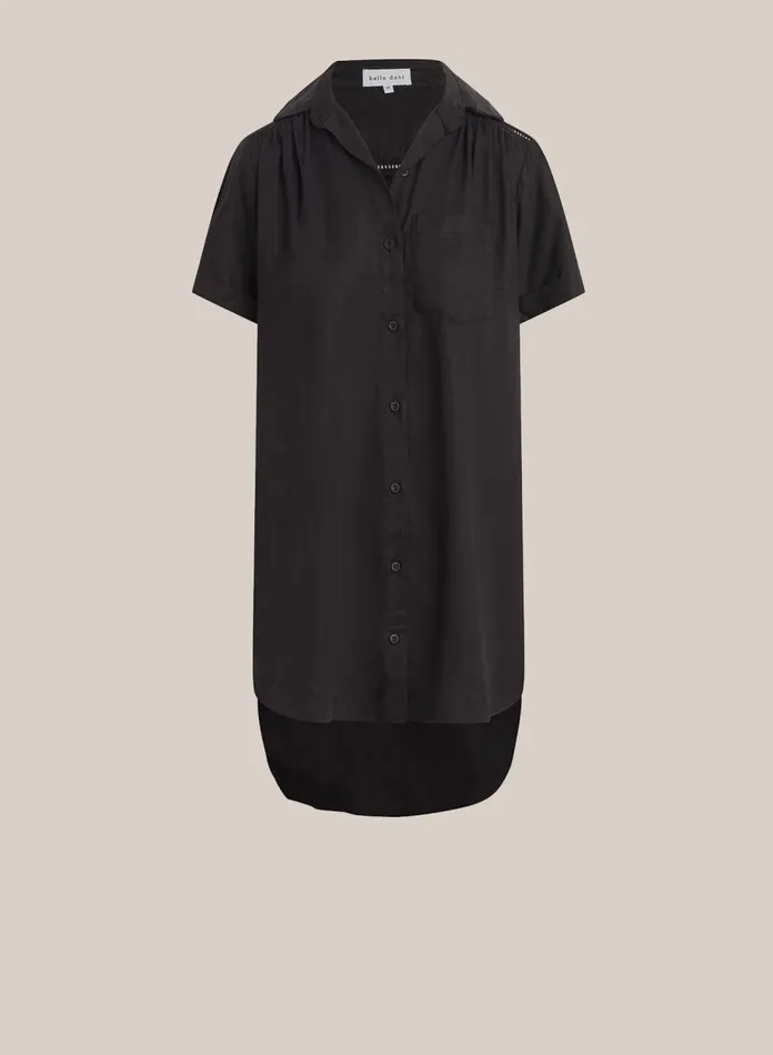 Mini Dresses Women Bella Dahl Ladder Trim Shirt Dress 8211 Black