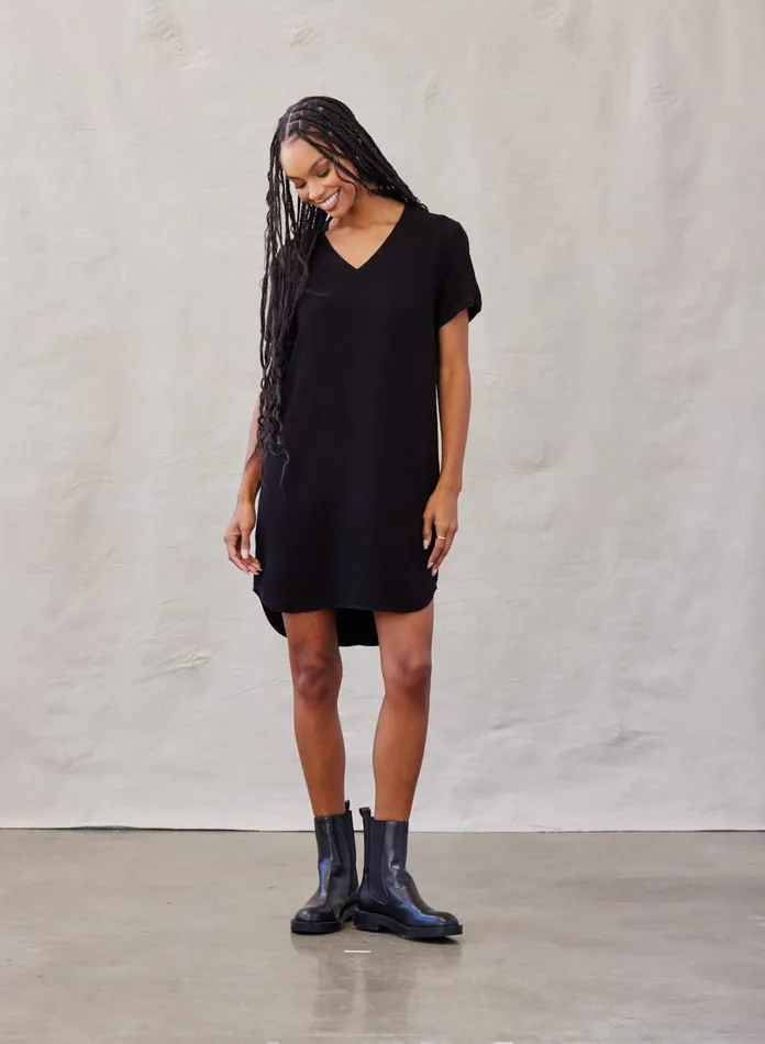 Mini Dresses Women Bella Dahl VNeck Tee Dress 8211 Vintage Black