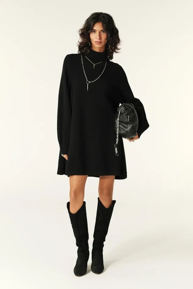 Mini Jersey Dress Medee Black Women Baandsh Dresses