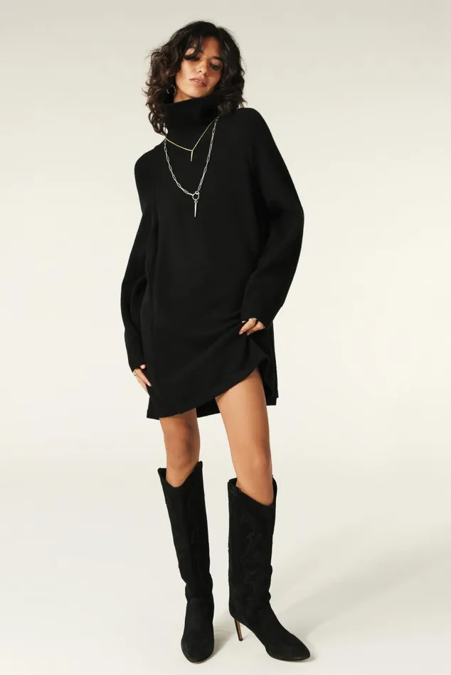 Mini Jersey Dress Medee Black Women Baandsh Dresses