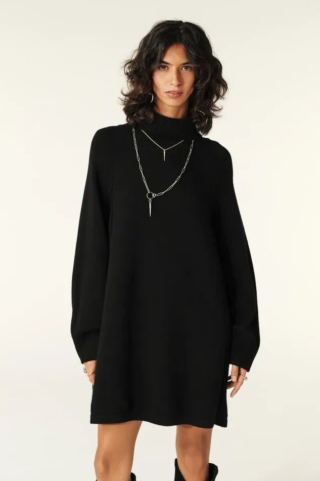 Mini Jersey Dress Medee Black Women Baandsh Dresses