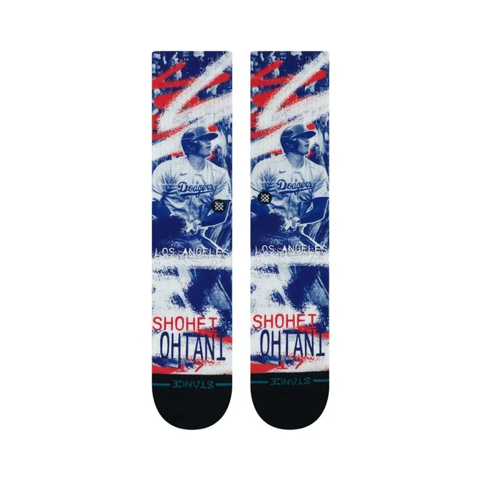 Mlb X Stance 2024 Players Poly Crew Socks Streak Ohtani 8211 Blue MenWomen Stance Crew