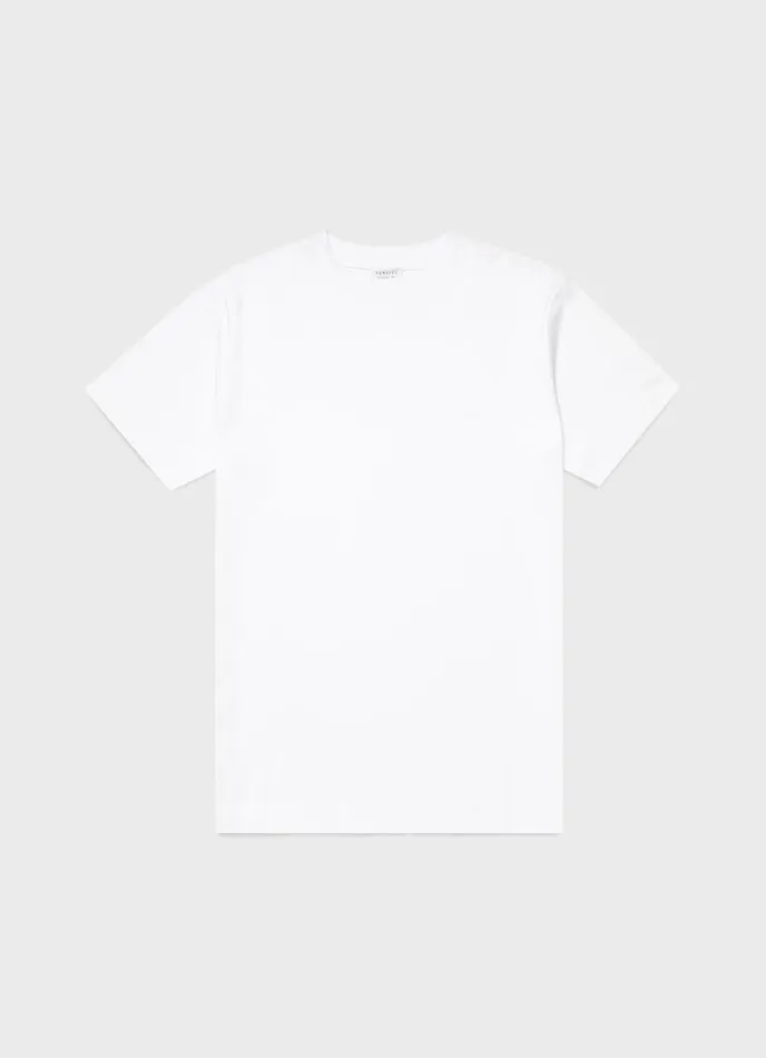 Mock Neck Heavyweight Tshirt White Men SUNSPEL Tshirts