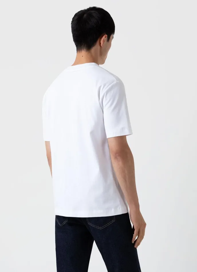 Mock Neck Heavyweight Tshirt White Men SUNSPEL Tshirts