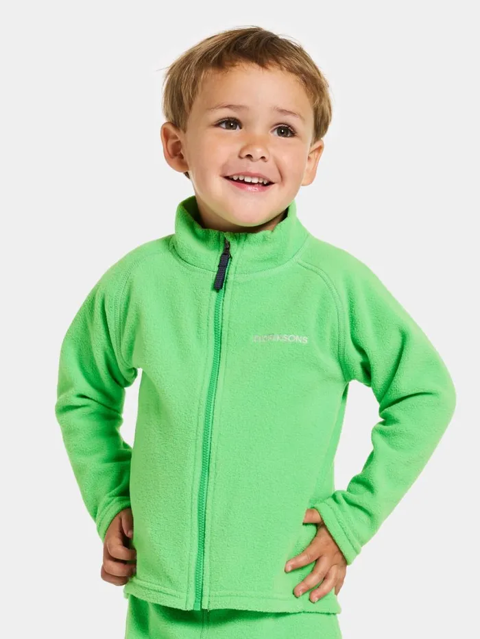 Monte Kid039s FullZip 10 Frog Green Kids Didriksons Fleece and Midlayers
