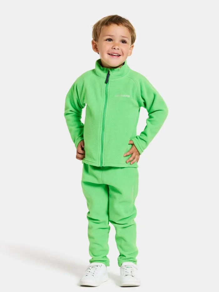 Monte Kid039s FullZip 10 Frog Green Kids Didriksons Fleece and Midlayers