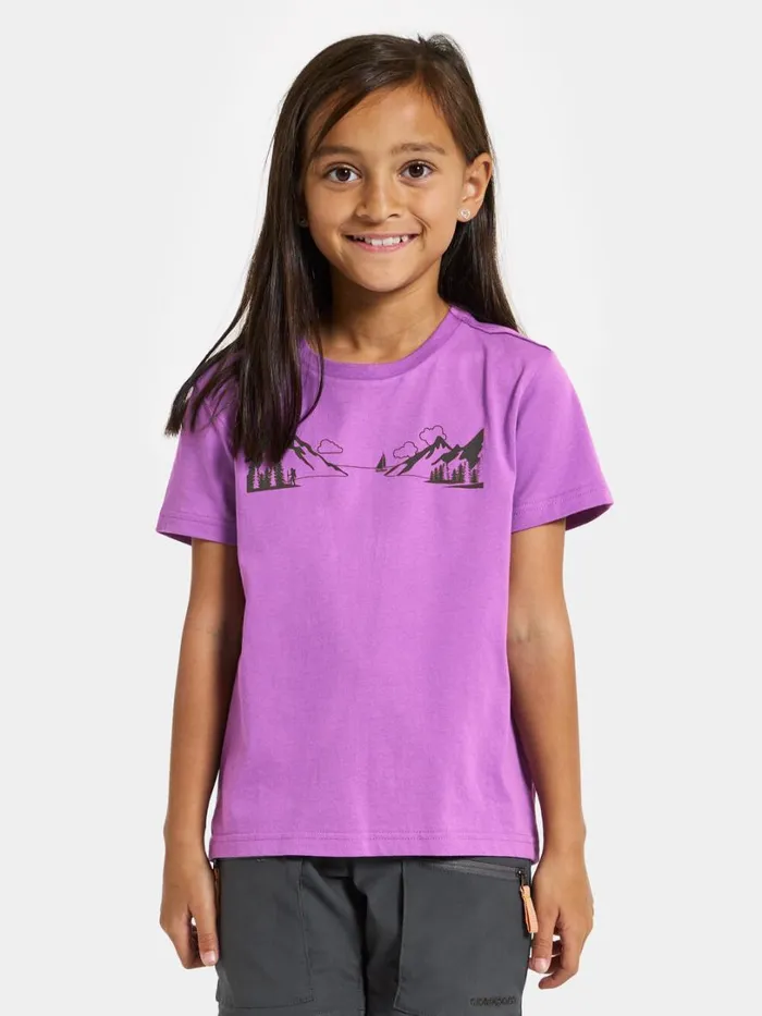 Mynta Kids039 Logo Tshirt Explore 2 Tulip Purple Kids Didriksons Sweaters and Tshirts