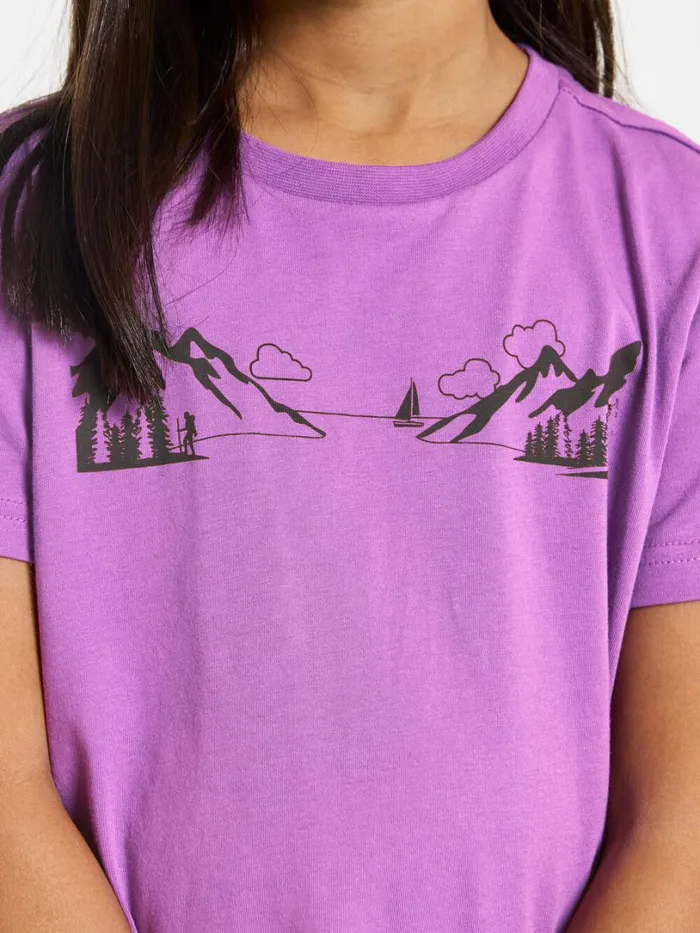 Mynta Kids039 Logo Tshirt Explore 2 Tulip Purple Kids Didriksons Sweaters and Tshirts