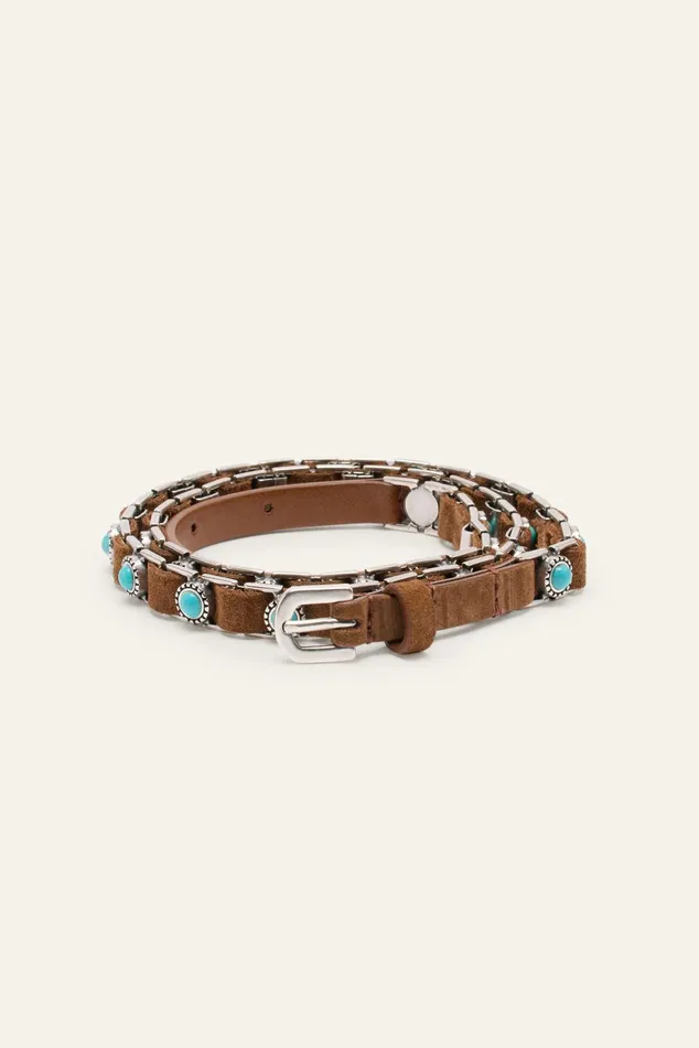 Narrow Belt Beryl Black Women Baandsh Belts