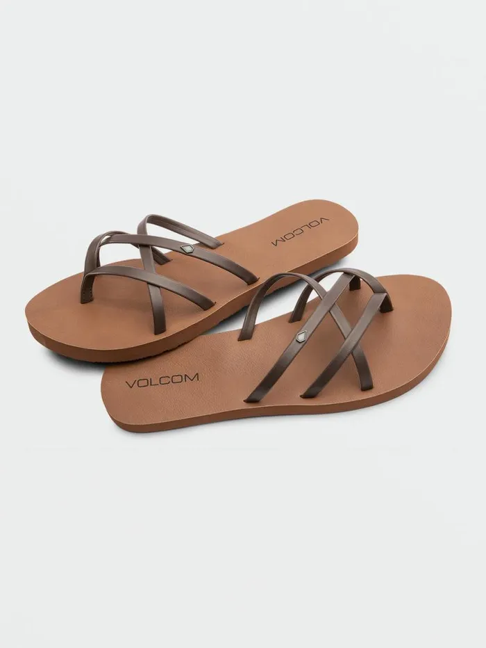 New School II Sandals 8211 Brown Womens Volcom Sandals