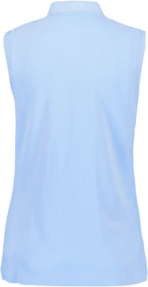 Nikki Sleeveless Polo Sea Blue Women Didriksons Tshirts