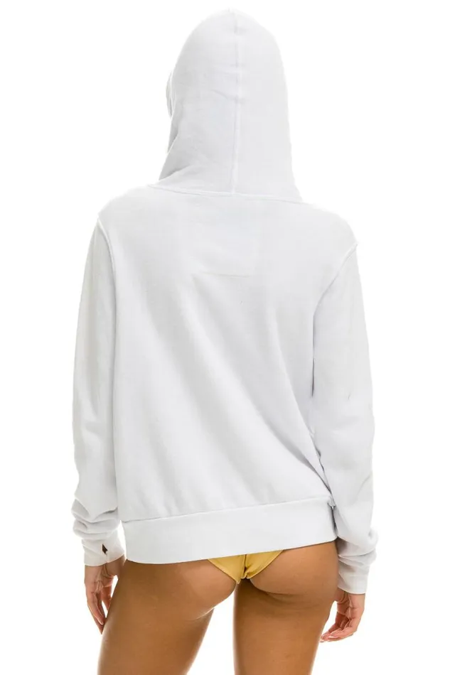 Ninja Pullover Hoodie 8211 White WomenMen Aviator Nation Hoodies