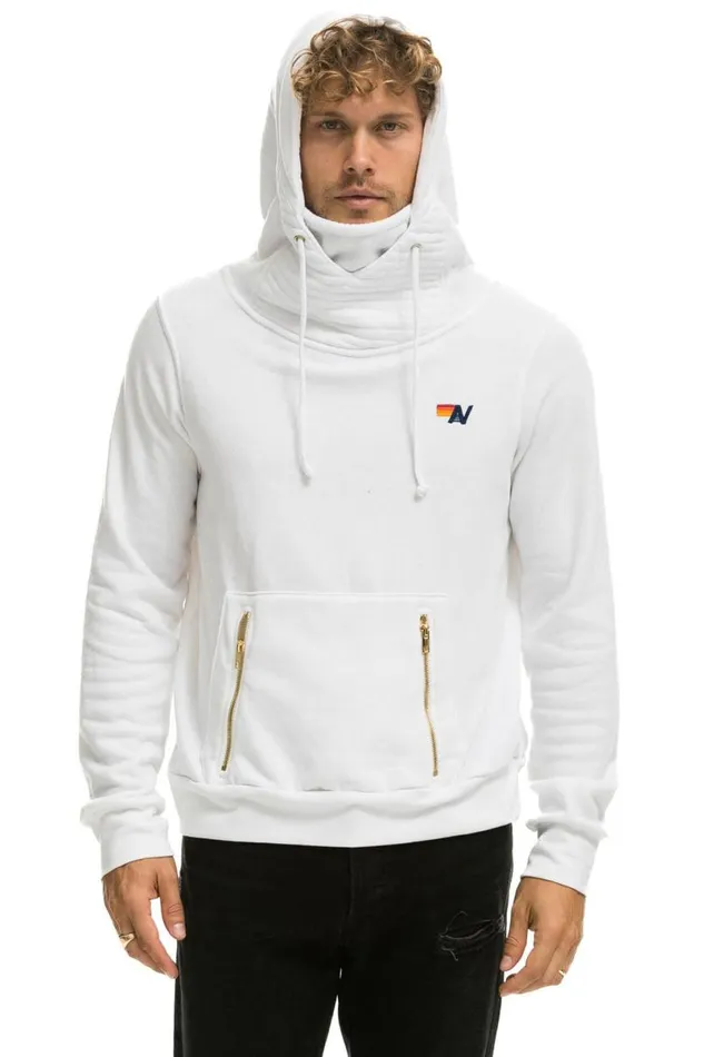 Ninja Pullover Hoodie 8211 White WomenMen Aviator Nation Hoodies