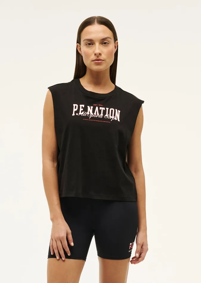 PE Nation Tanks Women FULL OUT TANK IN BLACK