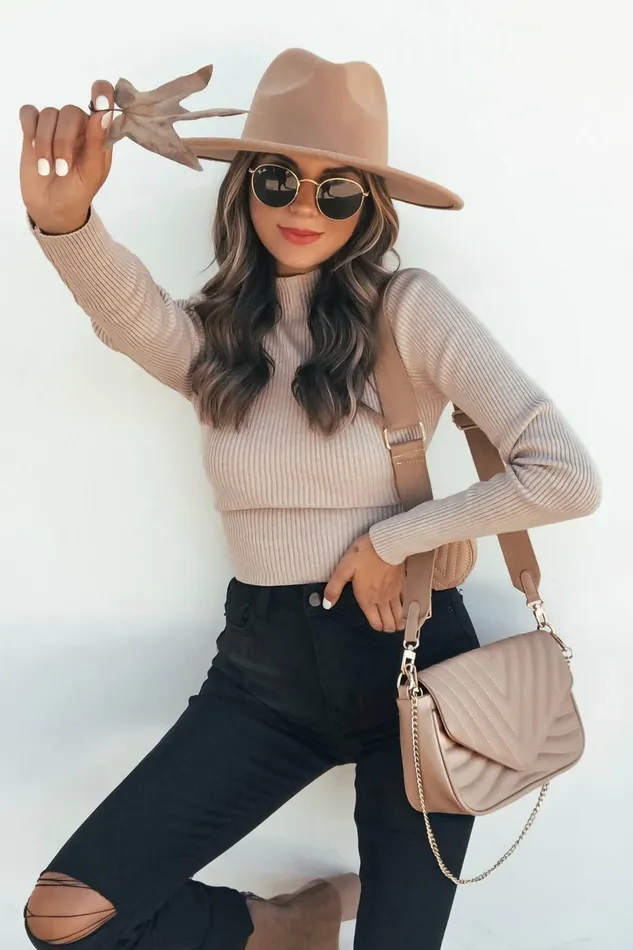 Paige Top Beige Tops Petal and Pup Women