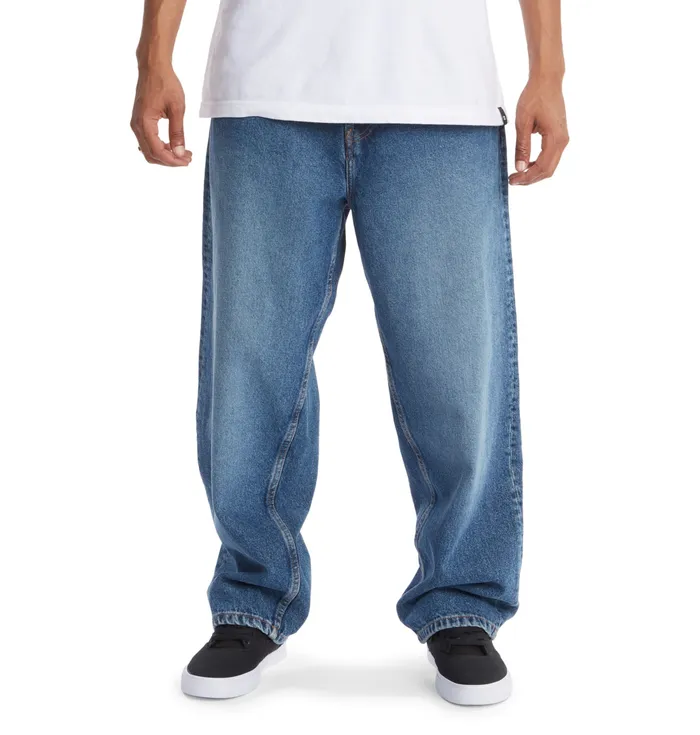 Pants Men DC Shoes Worker Baggy Jeans medium indigo