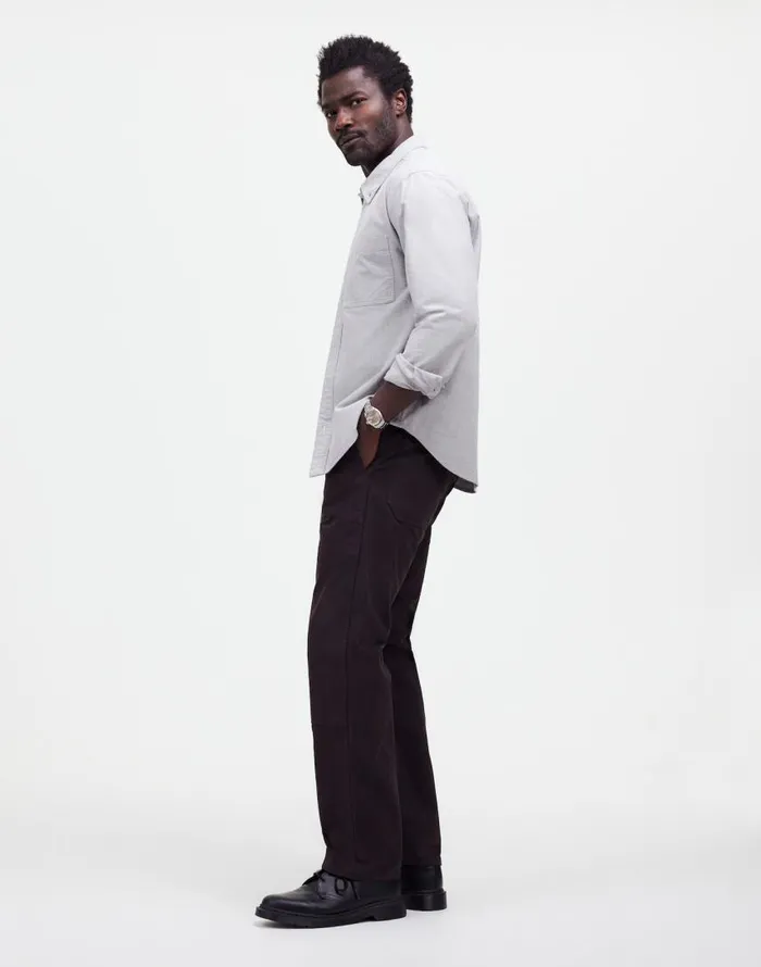 Pants Men Madewell Relaxed Straight Workwear Pants Black Coal