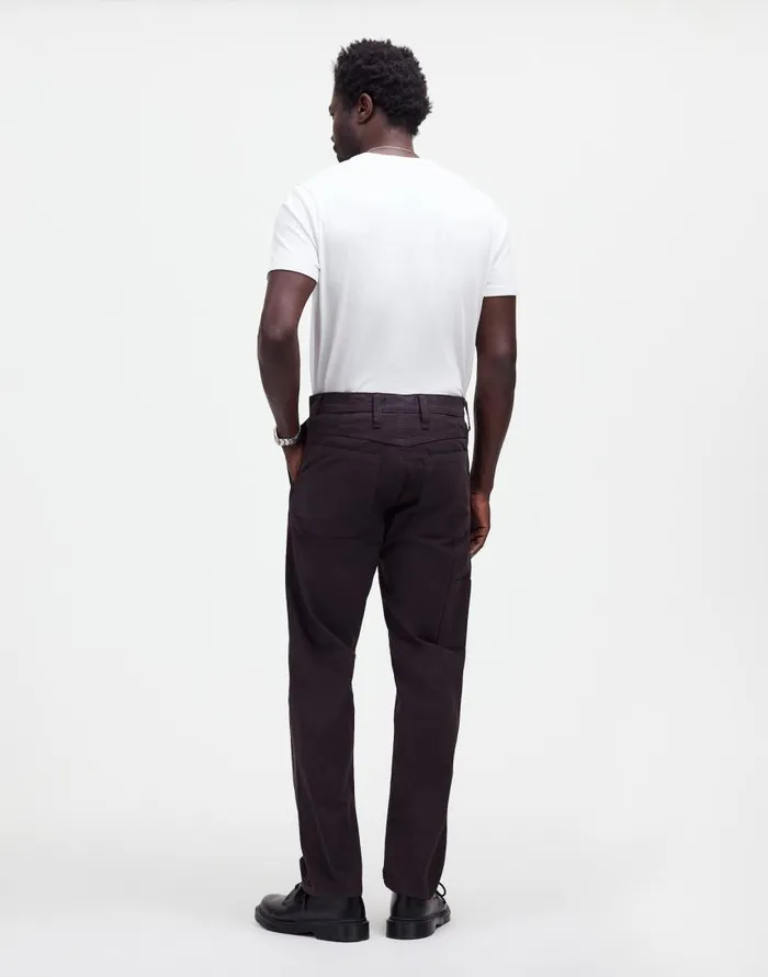 Pants Men Madewell Relaxed Straight Workwear Pants Black Coal