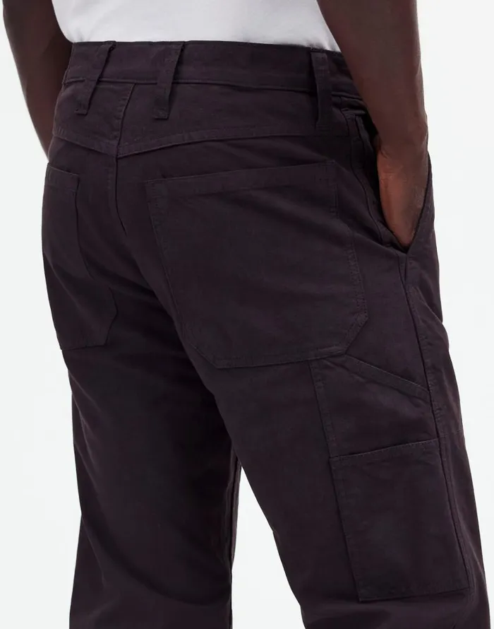 Pants Men Madewell Relaxed Straight Workwear Pants Black Coal