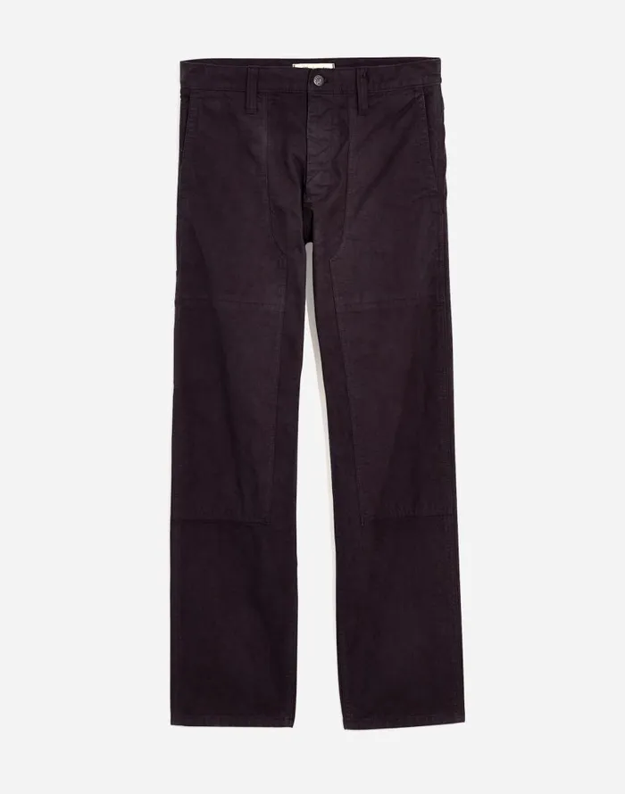 Pants Men Madewell Relaxed Straight Workwear Pants Black Coal