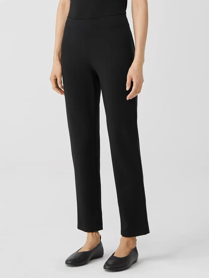 Pants Shorts and Jumpsuits Women Eileen Fisher Flex Ponte Pant Black