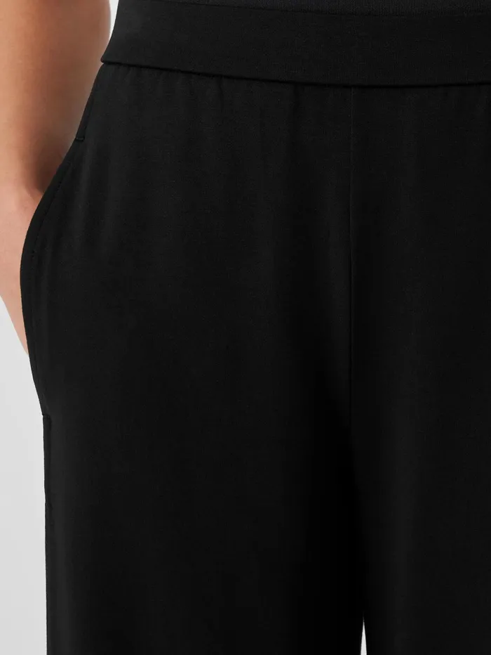 Pants Shorts and Jumpsuits Women Eileen Fisher Stretch Jersey Knit Lantern Pant Black