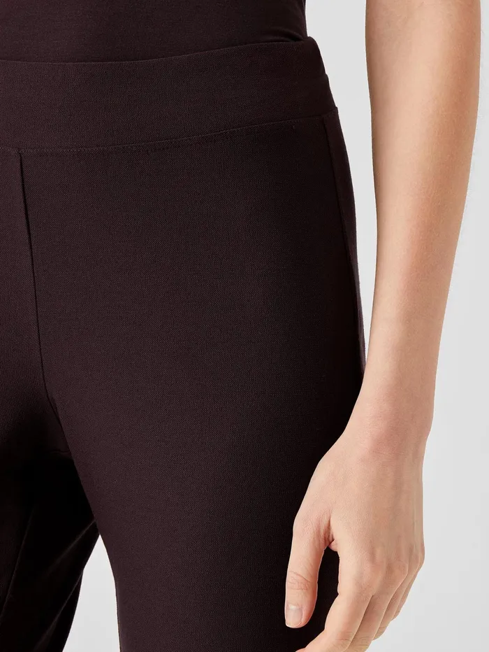 Pants Shorts and Jumpsuits Women Eileen Fisher Washable Stretch Crepe Slim Ankle Pant Cassis