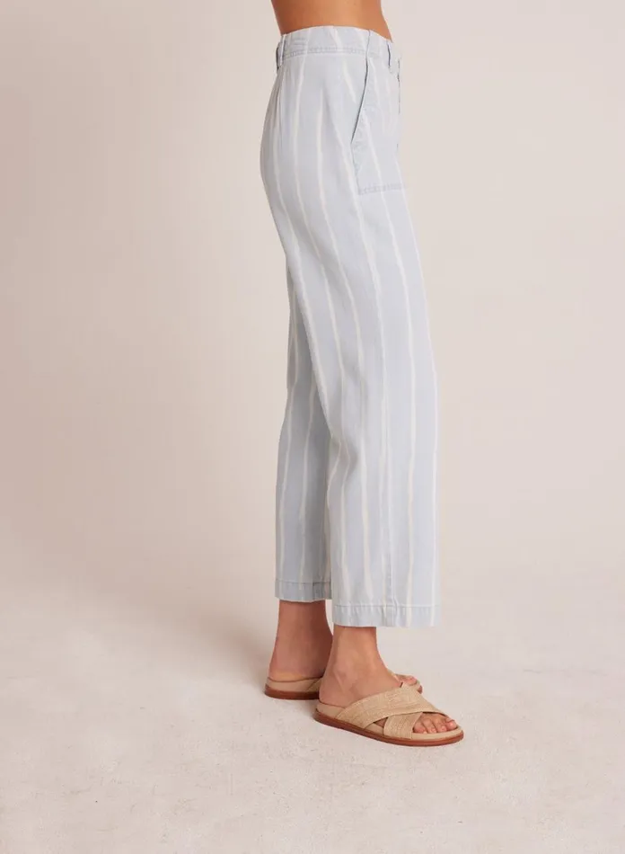 Pants Women Bella Dahl Blakely Utility Wide Leg Crop 8211 Bleach Stripe Wash Pants Women Bella Dahl Blakely Utility Wide Leg Crop 8211 Bleach Stripe Wash