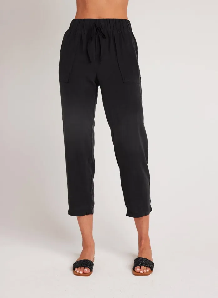 Pants Women Bella Dahl Utility Tie Waist Trouser 8211 Vintage Black
