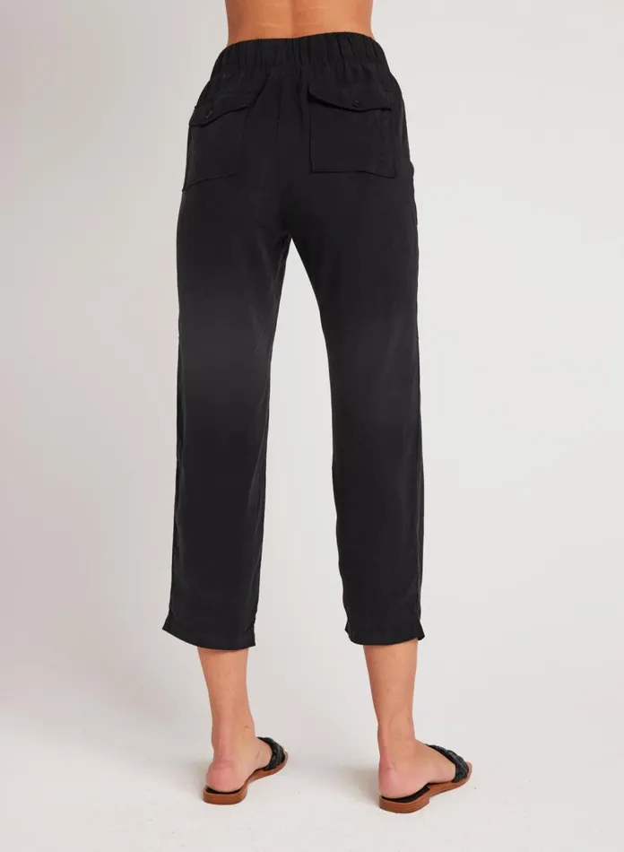 Pants Women Bella Dahl Utility Tie Waist Trouser 8211 Vintage Black