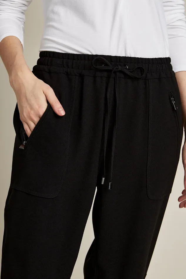 Pants Women Elie Tahari Buckle Cargo Pant Black