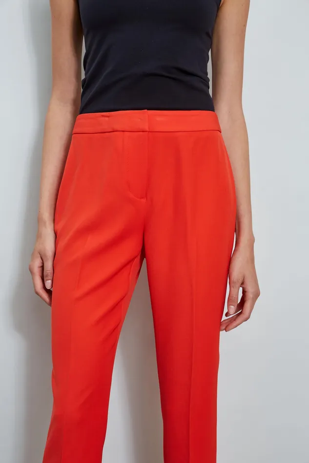 Pants Women Elie Tahari Slim Fit Ankle Pant CAYENNE