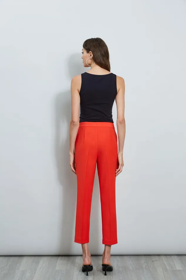 Pants Women Elie Tahari Slim Fit Ankle Pant CAYENNE