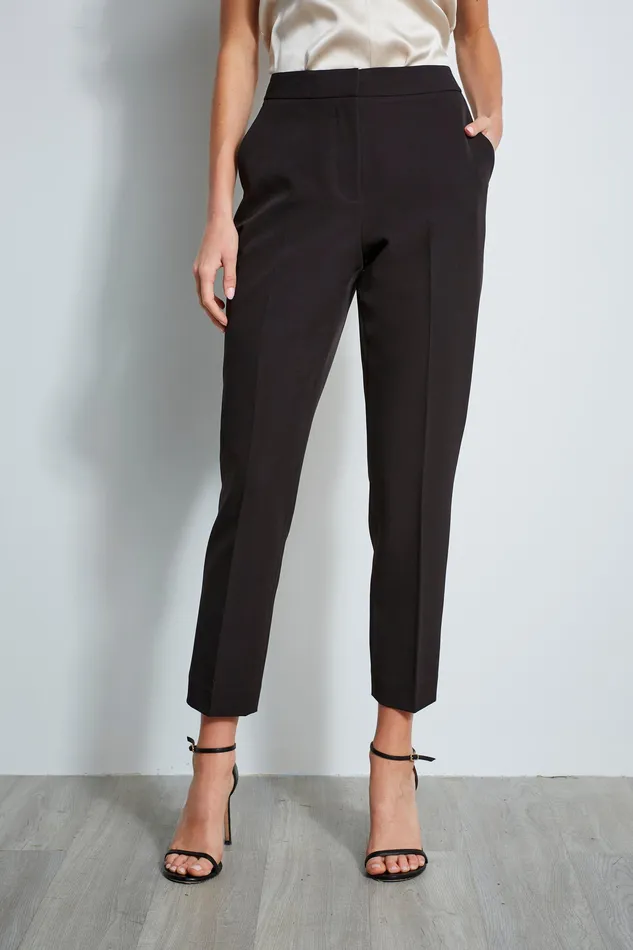 Pants Women Elie Tahari Slim Zip Pant NOIR